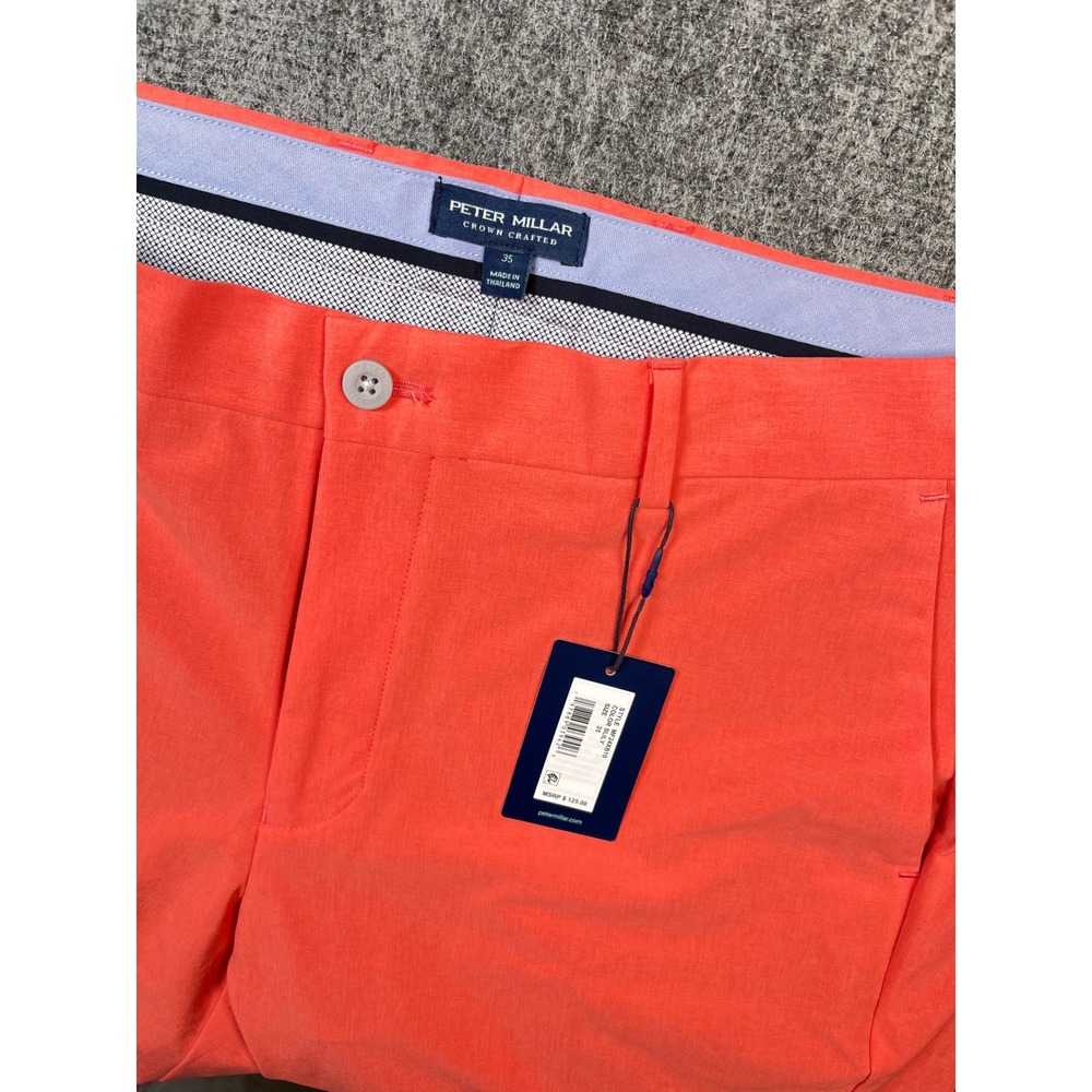 Peter Millar Short 35 Crown‎ Crafted SURGE RED 100% poly Golfcore NF24XB10 New